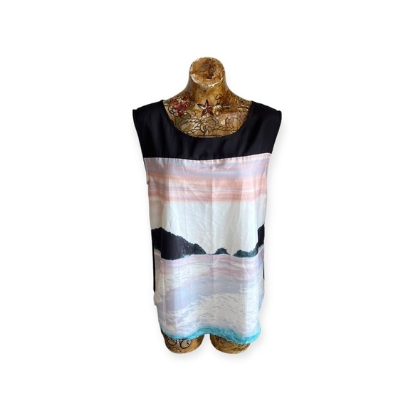 PJK Patterson J. Kincaid top  blouse sleeveless medium - Picture 1 of 7